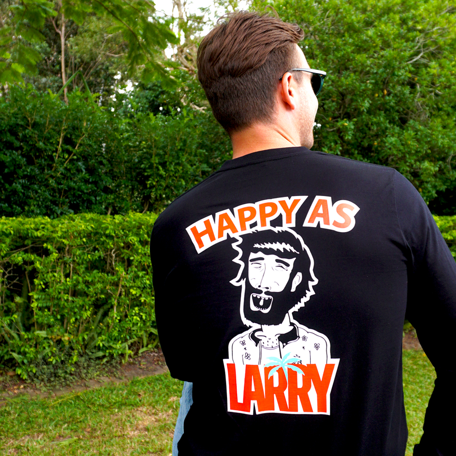 Limited Edition - Happy As Larry Long Sleeve Black