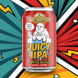 Load image into Gallery viewer, Beer can labeled &#39;Juicy IIPA&#39; with a colorful comic book style background
