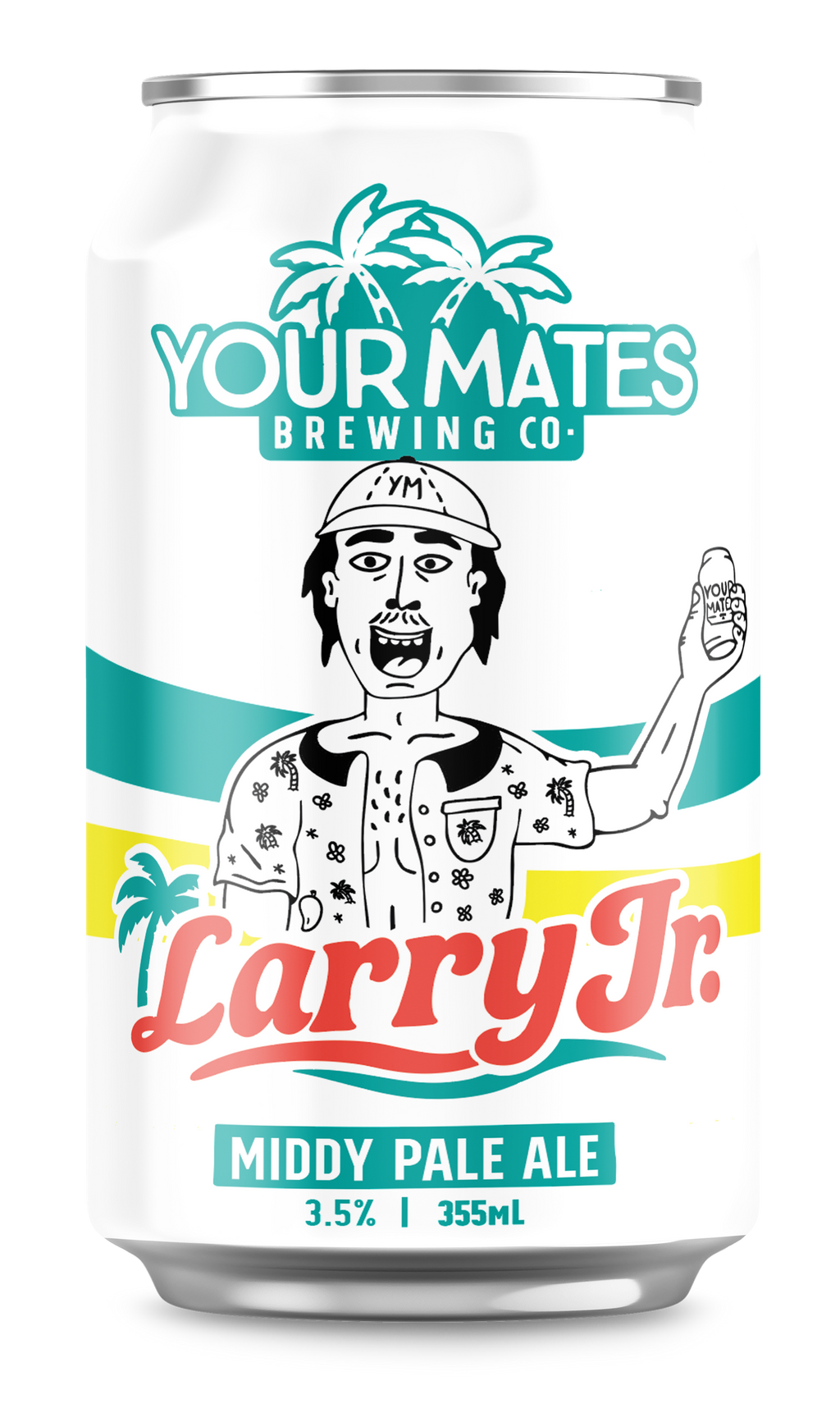 Can of Middy Pale Ale from Your Mates Brewing Co with a graphic of Larry Jr