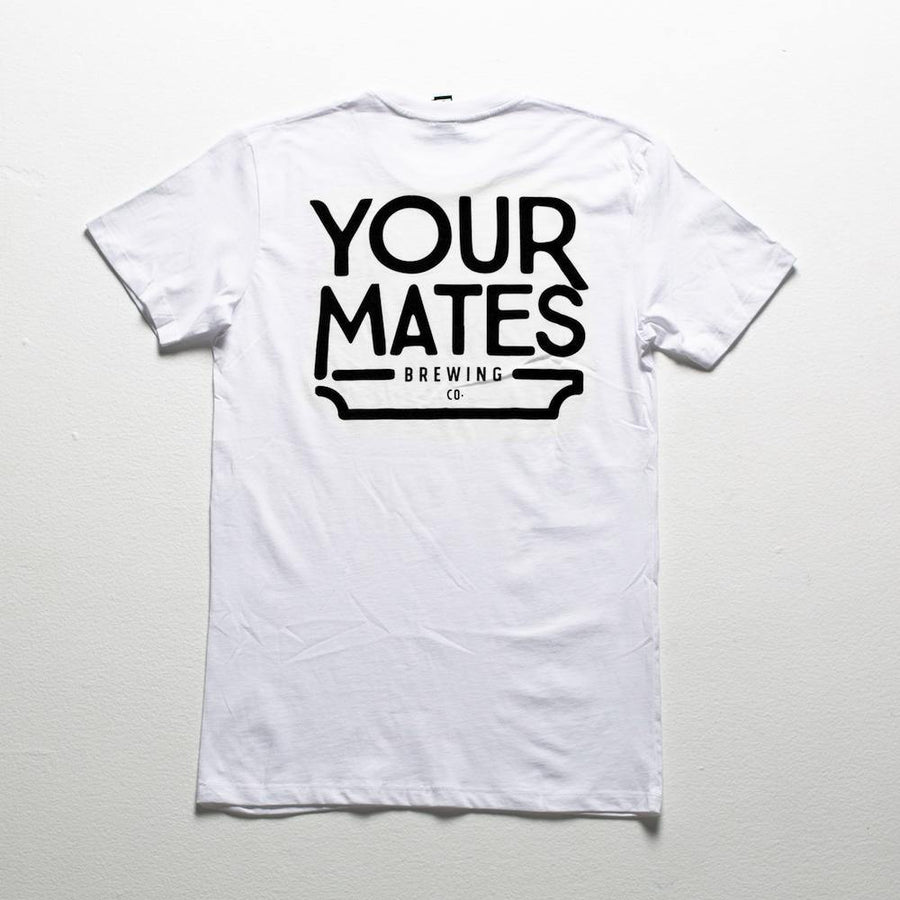 Classic Logo Tee | White & Black - Your Mates Brewing